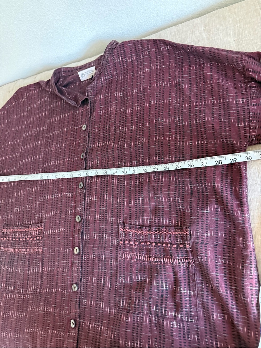 Marketplace Handwork of India Oversized Boho Shirt Tunic Size 1X - Picture 12 of 14
